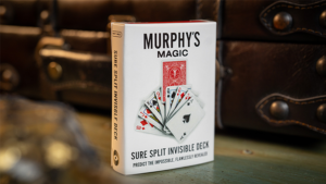 SURE SPLIT Invisible Deck Bicycle (Red) by Murphy's Magic Invisible Deck rot beste Version