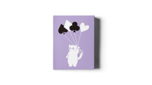 Diary of Kitten and Puppy - Kitten Purple Edition Playing Cards Katzen Poker Kartenspiel violett