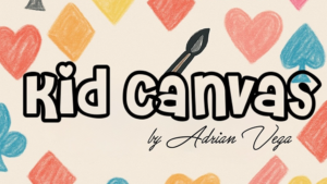 Kid Canvas by Adrian Vega Zuschauerkarte erscheint auf Blankokarte in Kindermalweise