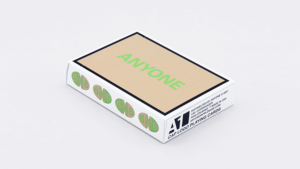 Beige/Green Cap Logo ANYONE Playing Cards Poker Kartenspiel beige grün