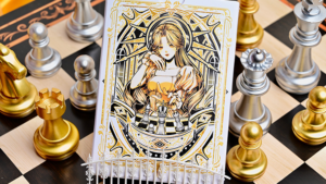 CHESS White Playing Cards by Hidden Light Schach Poker Kartenspiel weiß limitiert