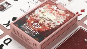 Cancer Playing Cards by WohStudio Sternzeichen Poker Kartenspiel Krebs weinrot