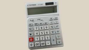 Electricks Quantum Calculator (White) Taschenrechner mit Bluetooth Verbindung weiß
