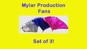 Mylar Production Fans (Set of 3) 3 Produktionsfächer bunt gemischt Fächer