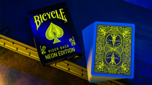 Bicycle Neon Rider Back Yellow-Starburst Deck Playing Cards Poker Kartenspiel blau limitiert