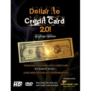 Dollar to Credit Card 2.0 (mit DVD) by Twister Magic Geldschein verwandelt sich in Kreditkarte Zaubertrick