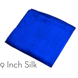 Tuch 20 x 20 cm blau Seidentuch 9" Silk (Blue)