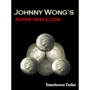 Super Triple Coin Eisenhower Dollar (with DVD) by Johnny Wong - Zaubertrick