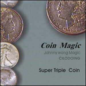 Super Triple Coin (with DVD) by Johnny Wong Halbdollar magnetisch drei Stück + Routinen!