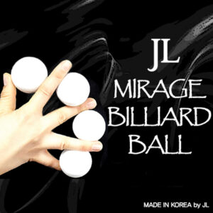 JL Lukas Ball by JL (WHITE, 3 Balls and Shell) Chicagoer Billardballtrick Multiplying Balls weiß 4 cm