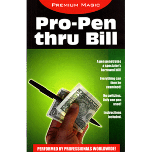 Pro Pen Through Bill by Premium Magic Kugelschreiber durch Geldschein Zaubertrick