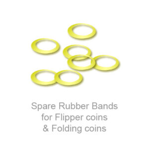 Spare Rubber Bands for Flipper coins Folding coins Faltmünze Flippermünze Bissmünze Ersatzgummis 25 Stück Gummibänder Gummiringe