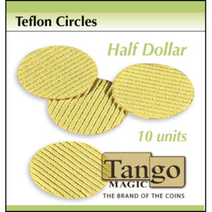 Teflon Circle Half Dollar size (10 units w/DVD) by Tango Trick (T001) Teflon Einlage Halbdollar 10 Stück