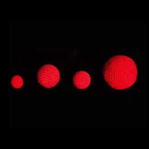 Umhäkelter Ball für Chop Cup oder Becherspiel 2,5 cm 1" Crochet Balls (Red) von Uday - Zaubertri