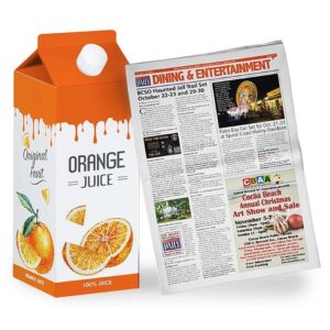 Juicy News by Tora Magic Safttüte verwandelt sich in Zeitungsseite