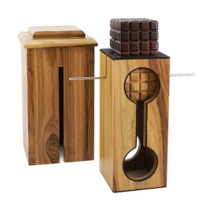 Twin block penetro Festgesteckter Holzblock befreit sich Zaubertrick