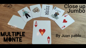 MULTIPLE MONTE STAGE by Juan Pablo Three Card Monte Kümmelblättchen mit 3 Ausgängen Bühne