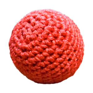 Umhäkelter Ball mit Eisenkern für Chop Cup oder Becherspiel 2,5 cm Metal Crochet Balls (1 inch) by Baza